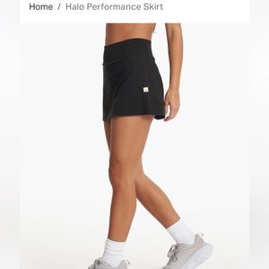 Vuori black active skirt